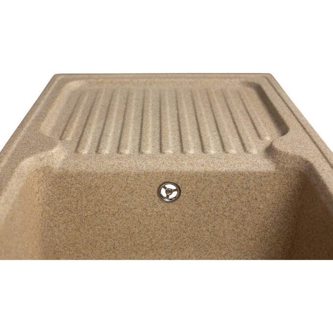 Miraggio Orlean 0000037 Мийка для кухні прямокутна врізна 86x49 см, терра, Технологія виробництва: Mirastone, Колір виробника: тера, фото , изображение 3