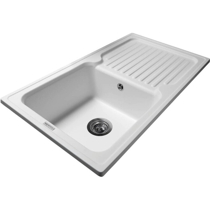 Miraggio Orlean 0000038 Мийка для кухні прямокутна врізна 86x49 см, білий, Технологія виробництва: Mirastone, Колір виробника: білий, фото , изображение 2