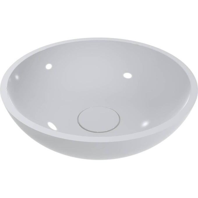 Miraggio Palermo 0000230 Умывальник накладной круглый 49x49 см, белый глянец, Технология производства: Miramarble, Цвет производителя: белый глянец, фото 