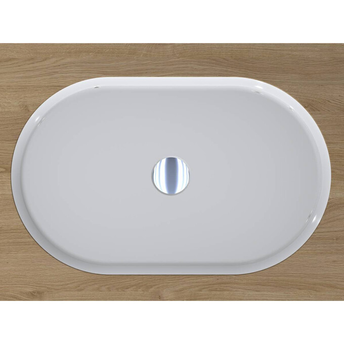 Miraggio Rome 0000232 Умивальник під стільницю овальний 55x35 см, білий глянець, Технологія виробництва: Miramarble, Колір виробника: білий глянець, фото , изображение 6