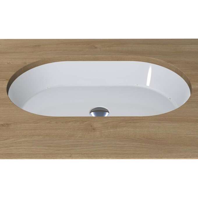 Miraggio Rome 0000232 Умивальник під стільницю овальний 55x35 см, білий глянець, Технологія виробництва: Miramarble, Колір виробника: білий глянець, фото , изображение 7