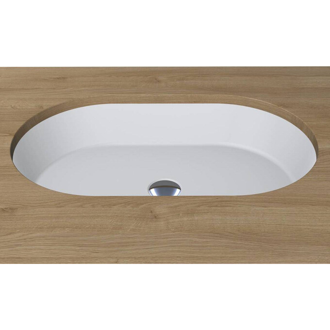 Miraggio Rome 0000233 Умивальник під стільницю овальний 55x35 см, білий матовий, Технологія виробництва: Miramarble Matt, Колір виробника: білий матовий, фото , изображение 4