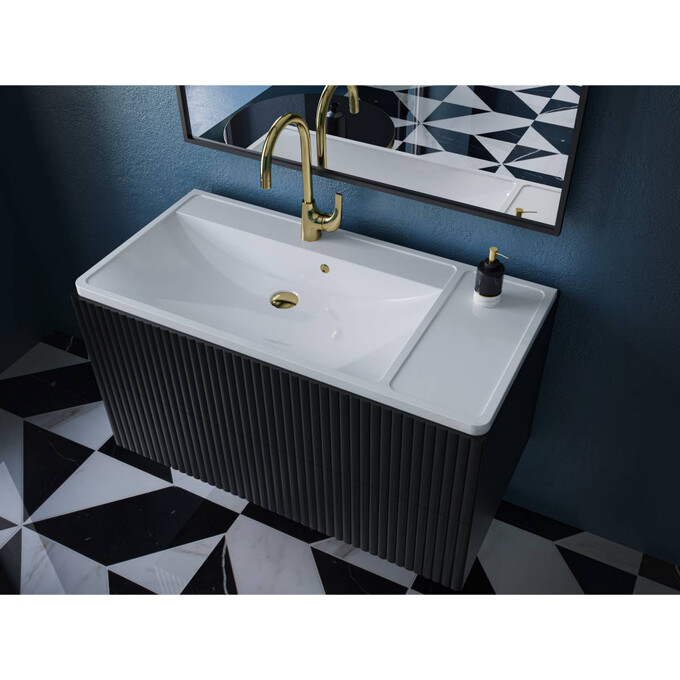 Miraggio Sacramento 0000234 Умивальник прямокутний врізний 100x48 см, білий глянець, Технологія виробництва: Miramarble, Колір виробника: білий глянець, фото , изображение 4
