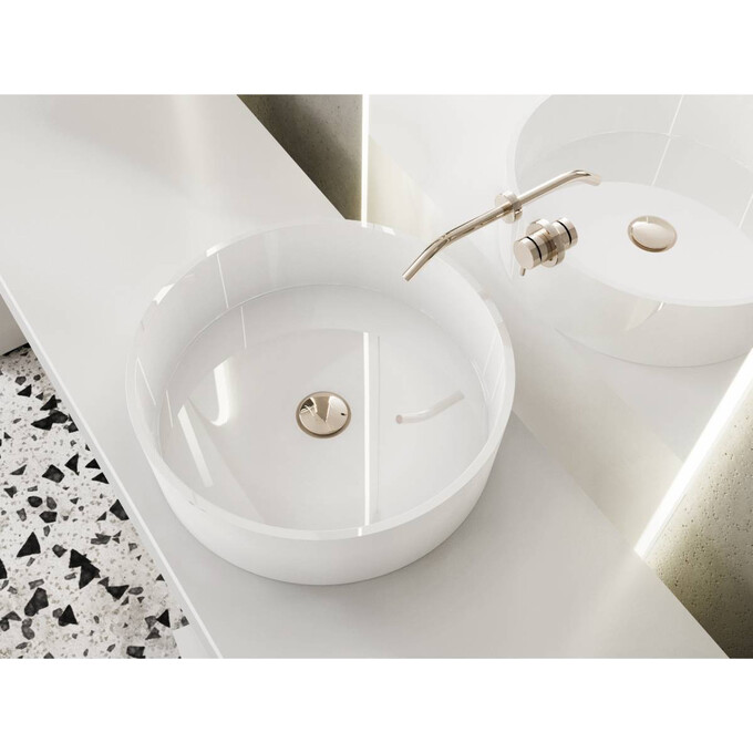 Miraggio Sofia 0000242 Умивальник накладний круглий 47x47 см, білий глянець, Технологія виробництва: Miramarble, Колір виробника: білий глянець, фото , изображение 5