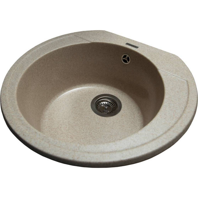 Miraggio Tuluza 0000048 Мийка для кухні врізна кругла 52x48 см, пісочний, Колір виробника: пісочний, фото , изображение 2