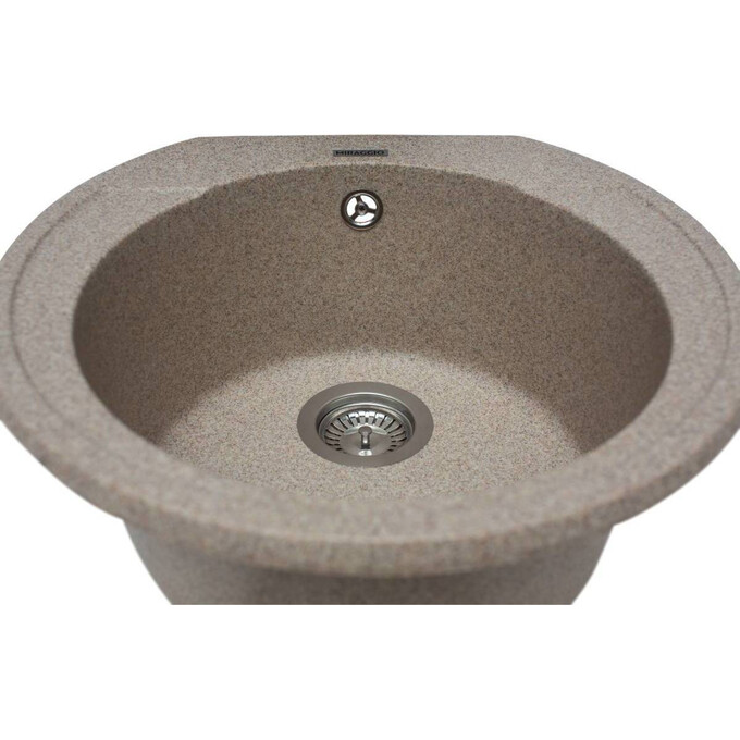 Miraggio Tuluza 0000049 Мийка для кухні врізна кругла 52x48 см, терра, Колір виробника: тера, фото , изображение 3