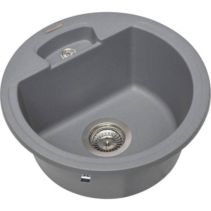 Miraggio Valencia 0000052 Мийка для кухні врізна кругла 44x44 см, сірий, Колір виробника: сірий, фото , изображение 2