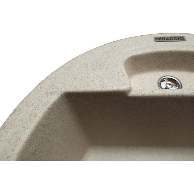 Miraggio Valencia 0000054 Мийка для кухні врізна кругла 44x44 см, пісочний, Колір виробника: пісочний, фото , изображение 3