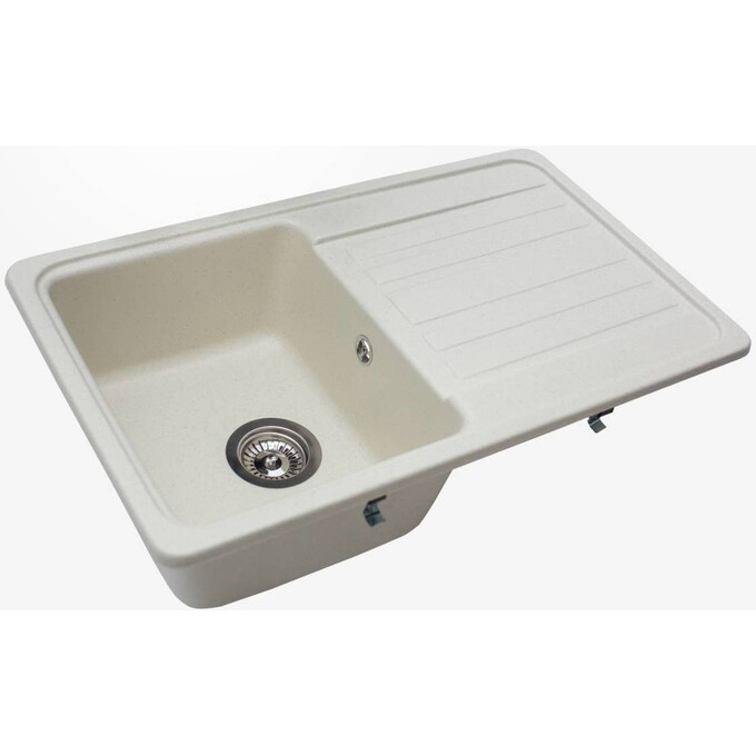 Miraggio Versal 0000060 Мийка для кухні прямокутна врізна 75x46 см, жасмин, Колір виробника: жасмин, фото , изображение 2