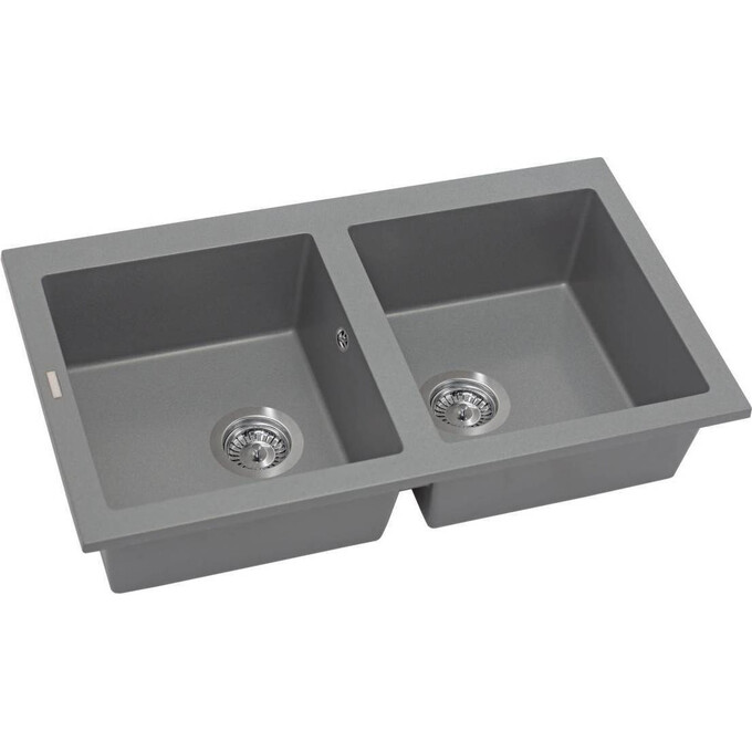 Miraggio Westeros 0000065 Мийка для кухні прямокутна врізна 87x50 см, сірий, Колір виробника: сірий, фото , изображение 2