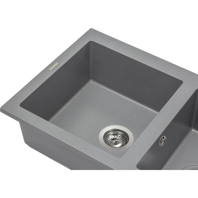 Miraggio Westeros 0000065 Мийка для кухні прямокутна врізна 87x50 см, сірий, Колір виробника: сірий, фото , изображение 3