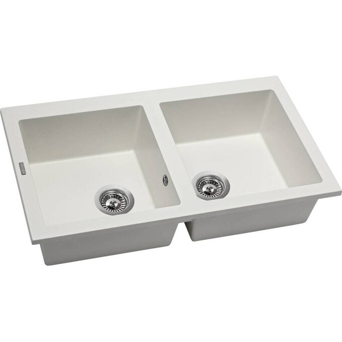 Miraggio Westeros 0000069 Мийка для кухні прямокутна врізна 87x50 см, білий, Колір виробника: білий, фото , изображение 5