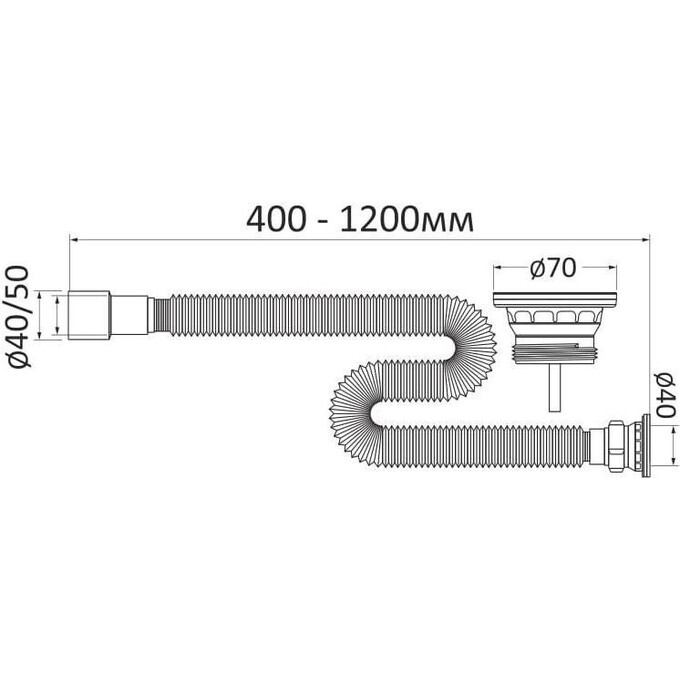 Сифон для умывальника RJ RSG405012, фото 2