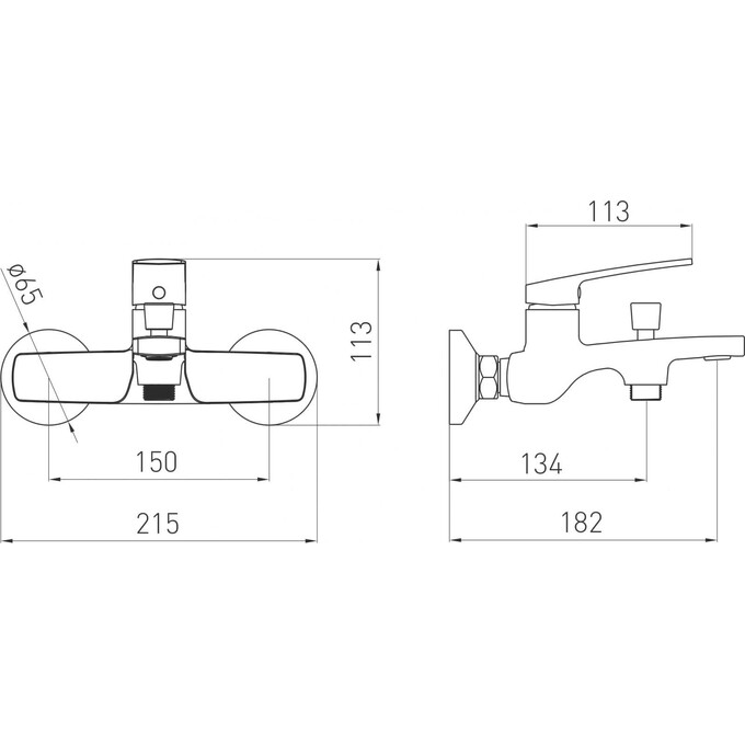 Змішувач для ванни Volle Cante 1512.031001, фото , изображение 3