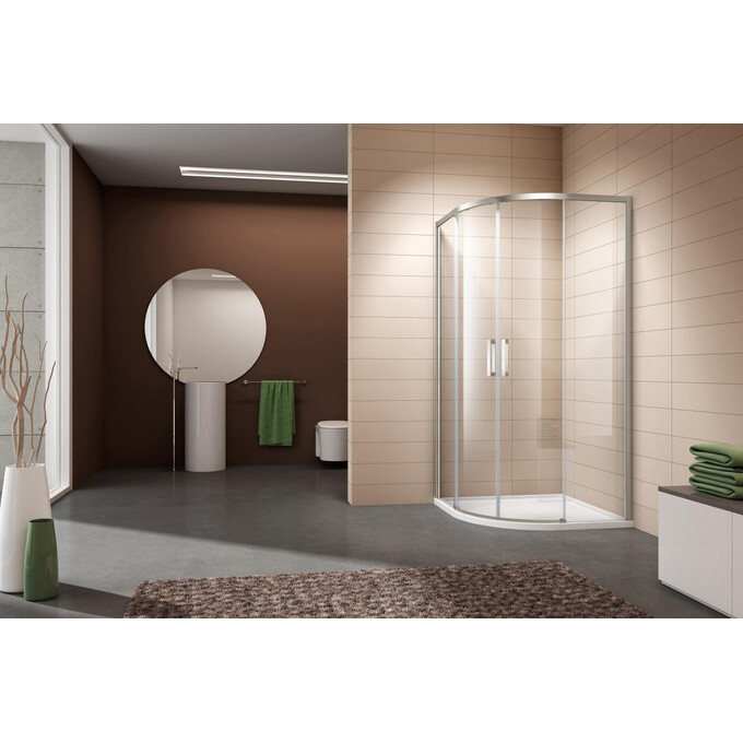 Душова кабіна Volle Solo 1010.114502 (90x90 см, скло прозоре, профіль нікель), фото 3