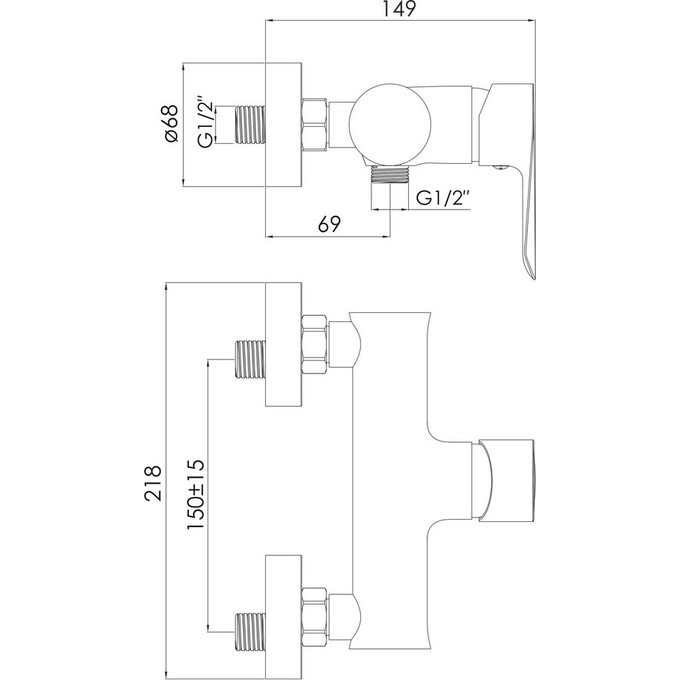 Смеситель для душа Imprese Vaclav F03306401AA, фото 5