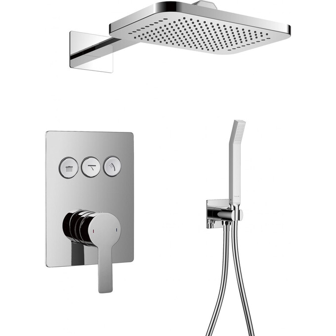Термостатическая душевая система скрытого монтажа Imprese Smart Click ZMK101901246 (ZMK101901202+ZMK101901101+ZMK101901221), фото 