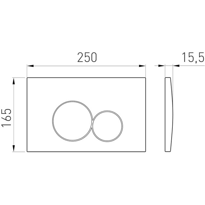 Клавіша змиву Volle Viso Evo 222123 (чорна), фото , изображение 3