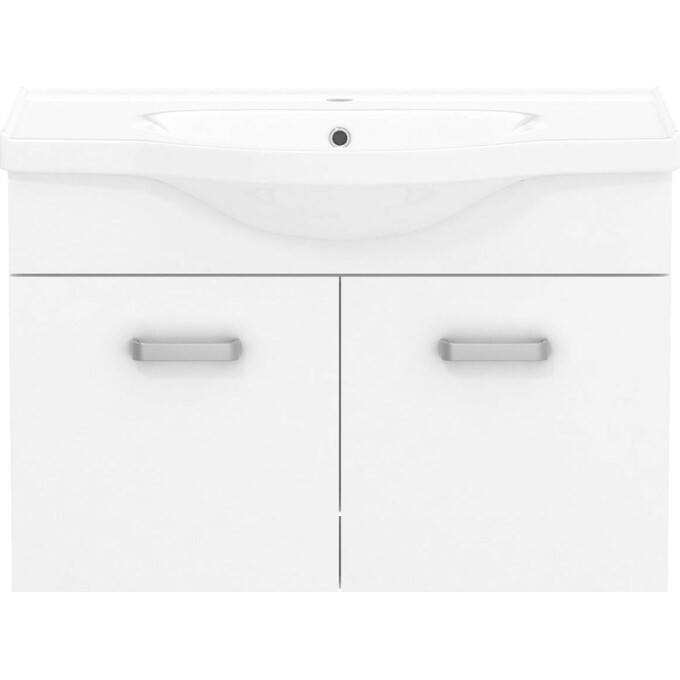 Тумба с раковиной RJ Butterfly RJ74750 (75.5 см, белая глянцевая, подвесная), фото 2