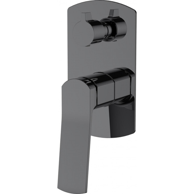 Смеситель скрытого монтажа для ванны Volle Solo 1510.031405 (графитовый, внутренняя часть в комплекте), фото 