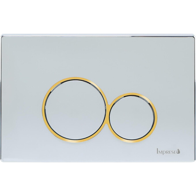 Клавиша смыва Imprese i-Frame i7117PC (хром/золото), фото 