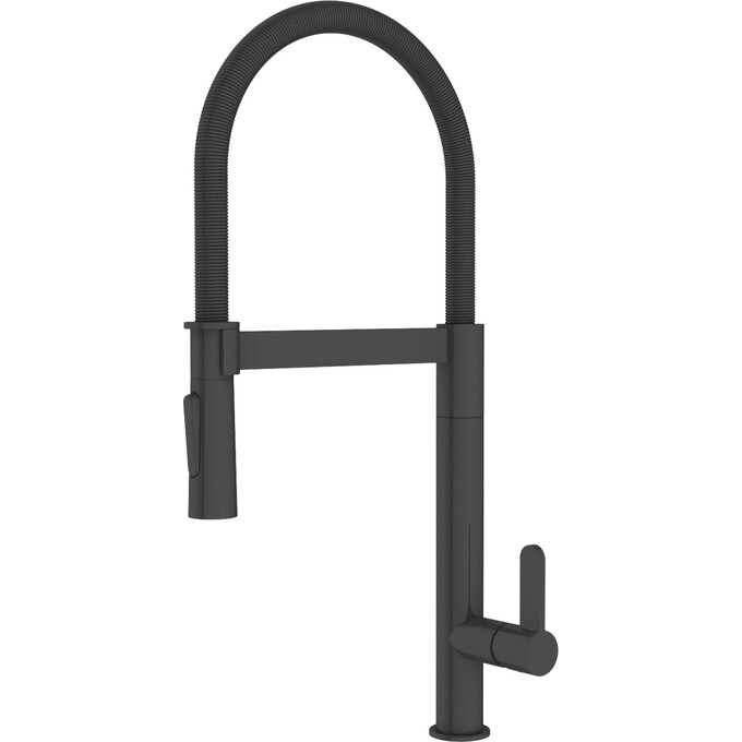 Смеситель для кухни Imprese Pivot SS F03408501SB (черный матовый, с гибким изливом), фото 