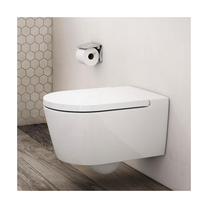 Безободковый подвесной унитаз Roca Inspira Round A346527000 (без сидения), Цвет производителя: белый, фото 4