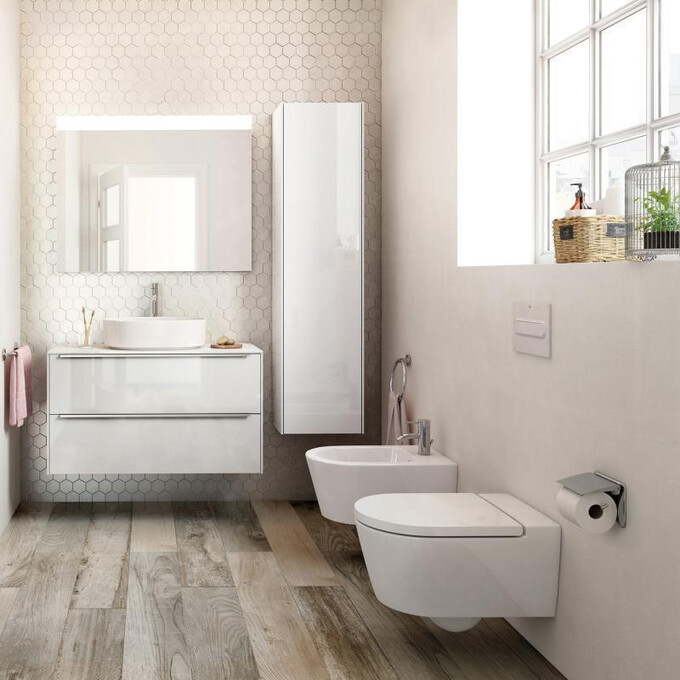 Безободковый подвесной унитаз Roca Inspira Round A346527000 (без сидения), Цвет производителя: белый, фото 5