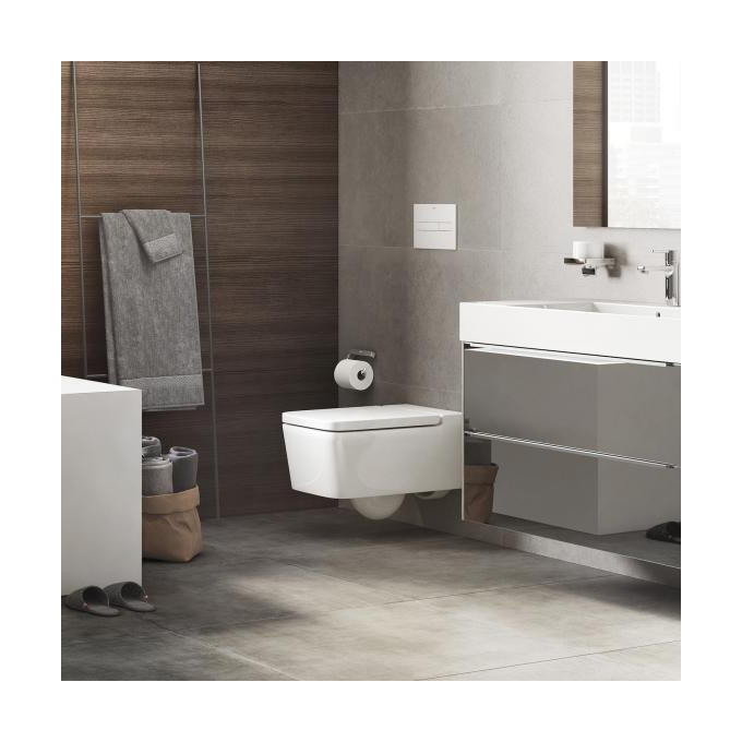 Безободковый подвесной унитаз Roca Inspira Square A346537000 (без сидения), Цвет производителя: белый глянец, фото 5