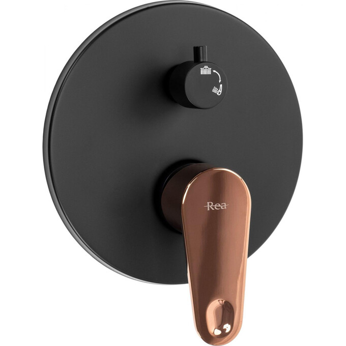 Душова система прихованого монтажу Rea Mild Black/Rose Gold+Box REA-P9143 (чорна/рожеве золото), фото , изображение 5