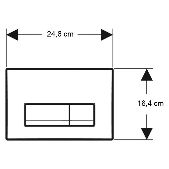 Клавиша смыва Geberit Delta50 115.119.11.1 (альпийский белый), Цвет производителя: белый глянец, фото 3