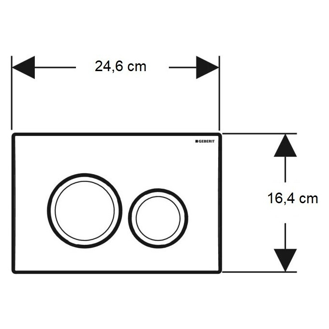 Клавиша смыва Geberit Delta20 115.127.21.1 (хром), фото 3