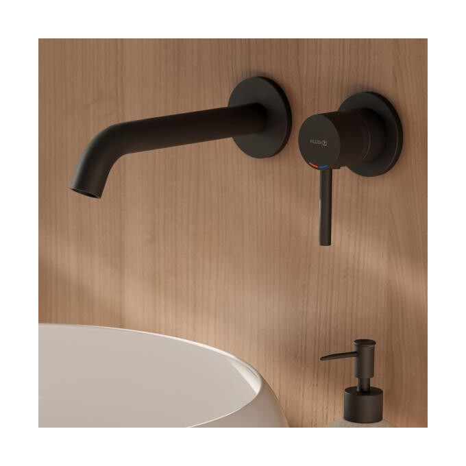 Зовнішня частина змішувача для раковини Kludi Bozz 382453976 (чорна матова), фото , изображение 2