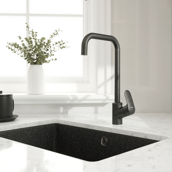 Змішувач для кухні Am.Pm Like F8006022 (чорний), фото , изображение 2