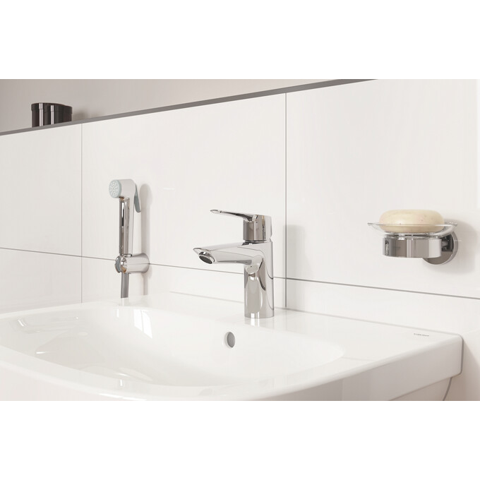 Змішувач для умивальника Grohe QuickFix Start S-Size 23123003 (з гігієнічним душем), Колір виробника: хром, фото , изображение 7