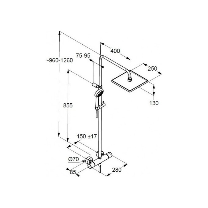 Душевая система Kludi Logo Basic Dual Shower System 1S 680980500, фото 2