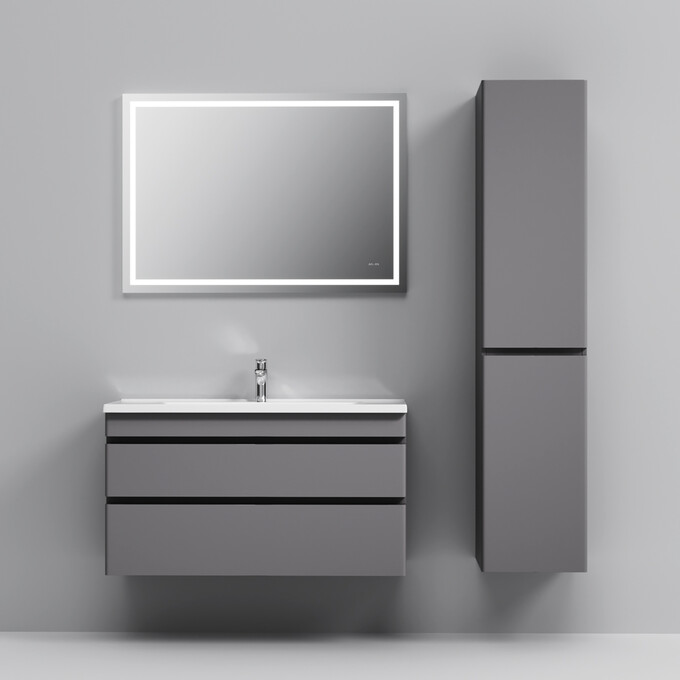 Тумба с раковиной Am.Pm Hit M93A-FHX01002-WC01002GM38 (100 см, графит матовый, подвесная), фото 5