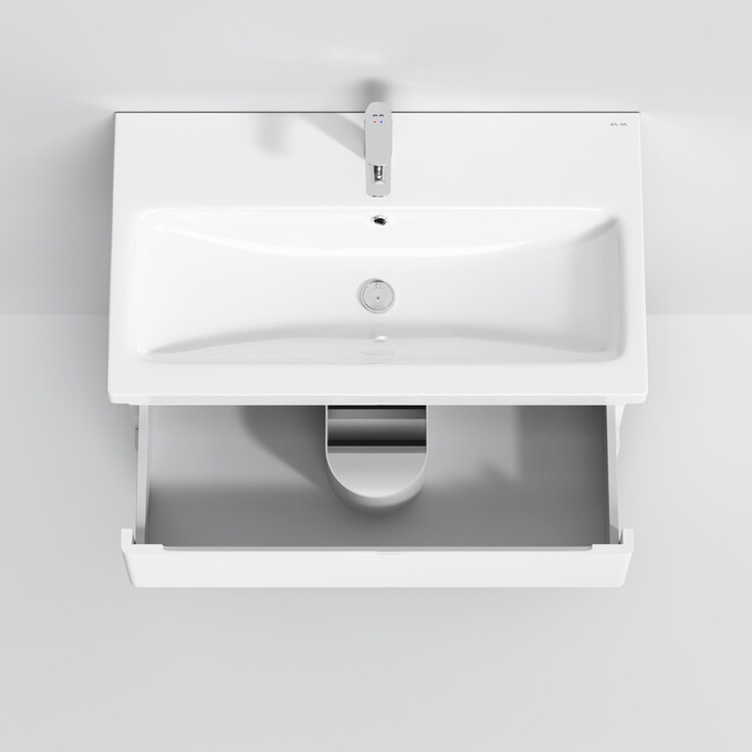 Тумба с раковиной Am.Pm Hit M93A-FSX0752-WC0752WG38 (76 см, белая глянцевая, напольная), фото 9