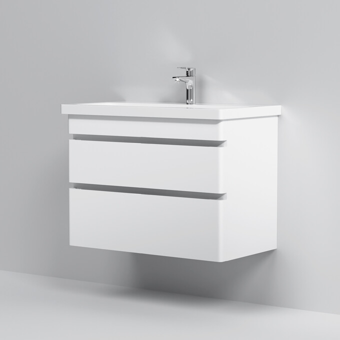 Тумба с раковиной Am.Pm Hit M93A-FHX0752-WC0752WG38 (76 см, белая глянцевая, подвесная), фото 7