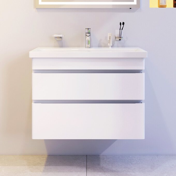 Тумба с раковиной Am.Pm Hit M93A-FHX0752-WC0752WG38 (76 см, белая глянцевая, подвесная), фото 2