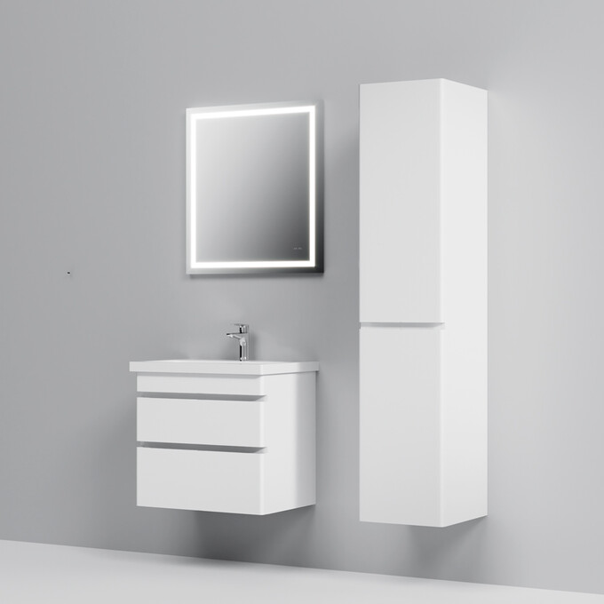 Тумба с раковиной Am.Pm Hit M93A-FHX0602-WC0602WG38 (61 см, белая глянцевая, подвесная), фото 6