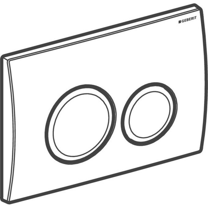 Кнопка змиву Geberit Delta20 115.127.11.1 (альпійський білий), фото , изображение 2