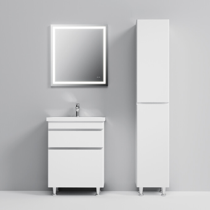 Тумба с раковиной Am.Pm Hit M93A-FSX0602-WC0602WG38 (61 см, белая глянцевая, напольная), фото 5