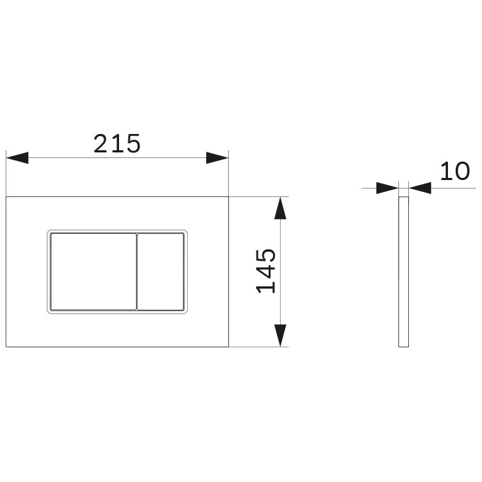 Клавіша змиву Am.Pm ProC S I070238 (чорна матова), фото , изображение 2