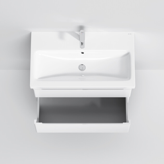 Тумба с раковиной Am.Pm Hit M93A-FHX0752-WC0752WG38 (76 см, белая глянцевая, подвесная), фото 8