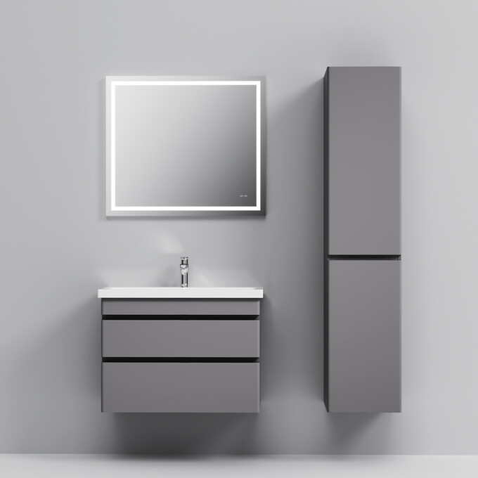 Тумба с раковиной Am.Pm Hit M93A-FHX0752-WC0752GM38 (76 см, графит матовый, подвесная), фото 5