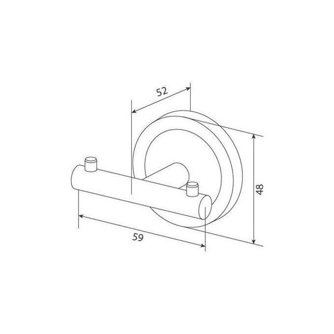 Крючок двойной Am.Pm Serenity A4035600, фото 2
