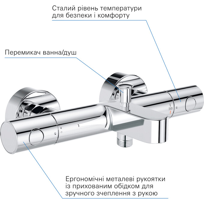 Термостатический смеситель для ванны Grohe QuickFix Precision Get 34774000, фото 8