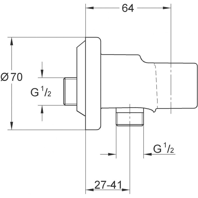 Гигиенический душ со смесителем Grohe QuickFix Bau Loop UA202406QF (29042001+26351000+28741001+28628000), фото 6