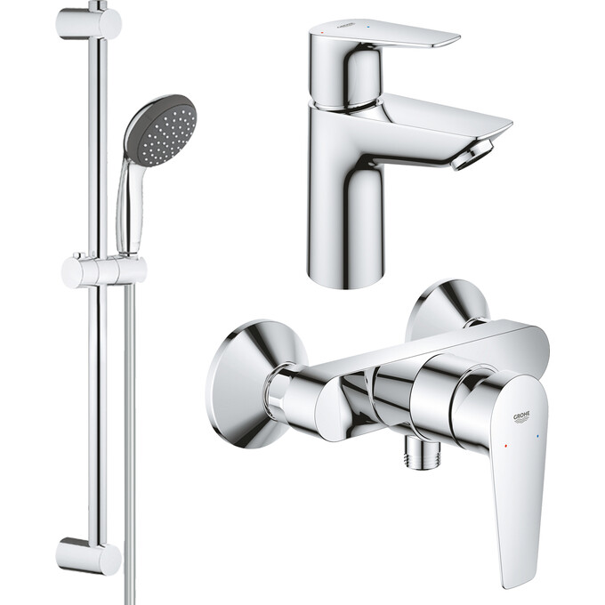 Комплект змішувачів для ванної кімнати Grohe QuickFix Start Edge ColdStart UA202502SE (23900001+24197001+27942000), фото 